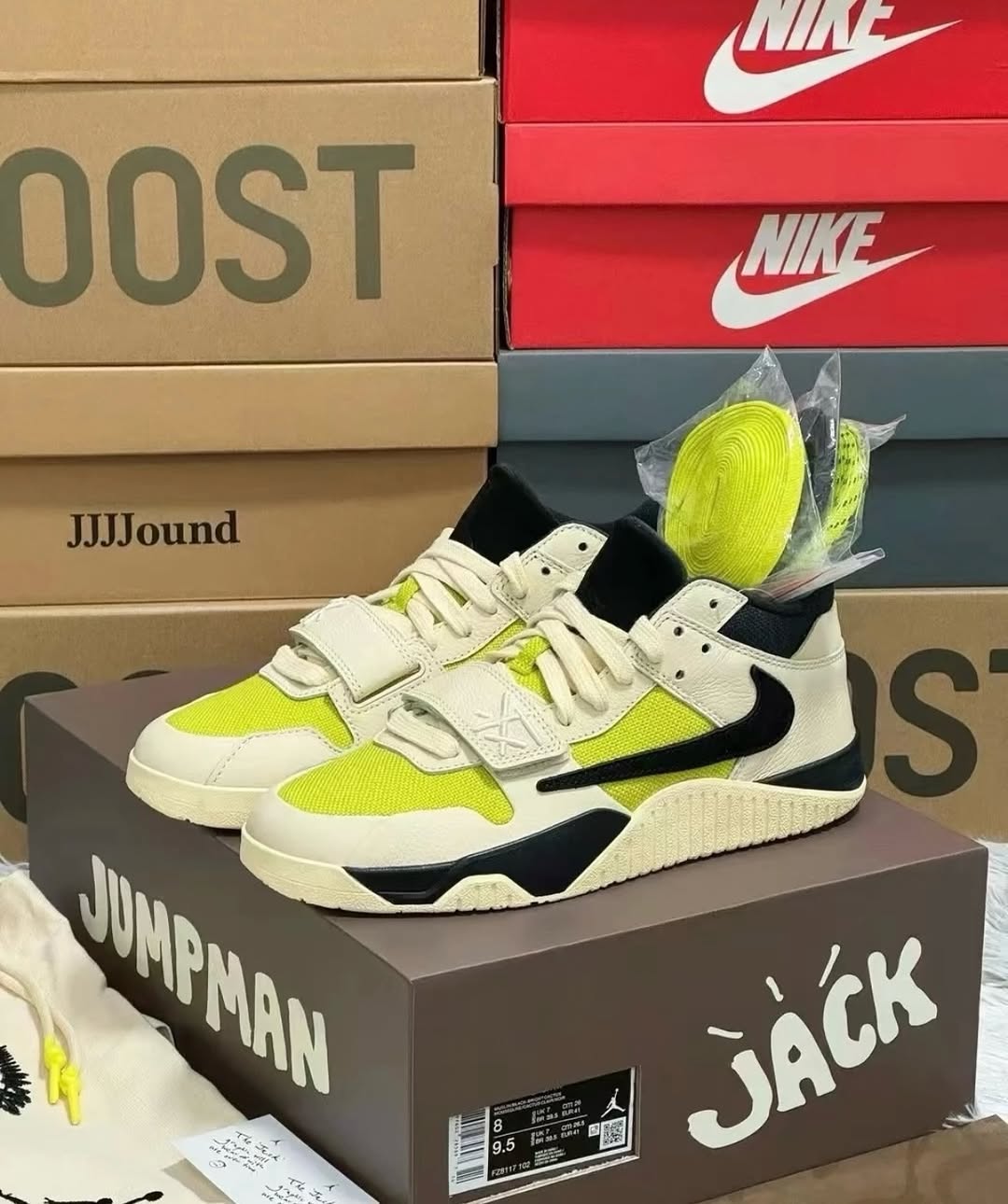 Nike Jordan Travis Scott x Jumpmanjack "Bright Cactus"