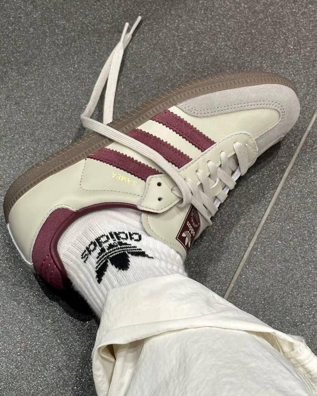 Adidas Samba Og "Putty Grey Maroon"
